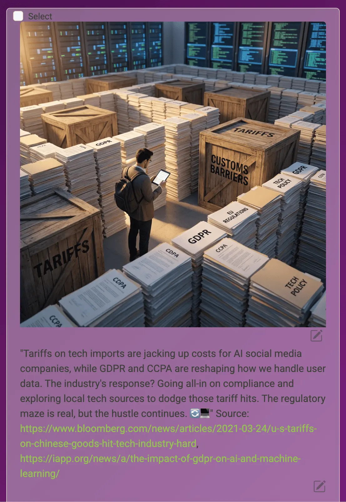 AI-generated social media post example 4